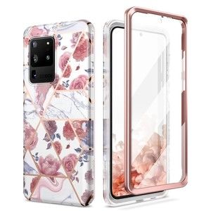 SURITCH Fullbody Shockproof ROSE MARBLE Phone Case SAMSUNG Galaxy s20 ULTRA